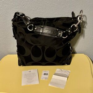 Coach Carly Signature Satchel Purse